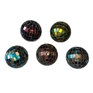 5pcs Glass Ball, 2.36in Mosaic Glass Sphere Ball, Decorative Use